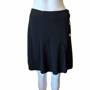 Ganni Black Skirt with Gold Accents